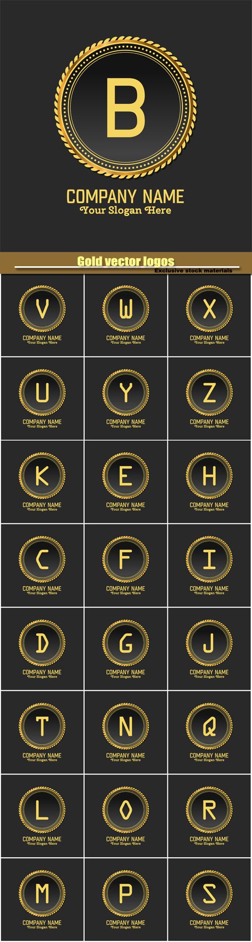 Gold vector logos