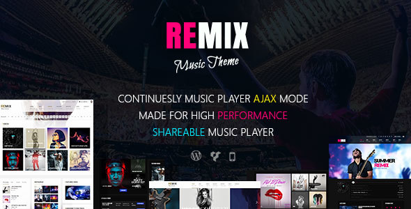 Remix v3.6.2 - Music-Band-Club-Party-Event WP Theme