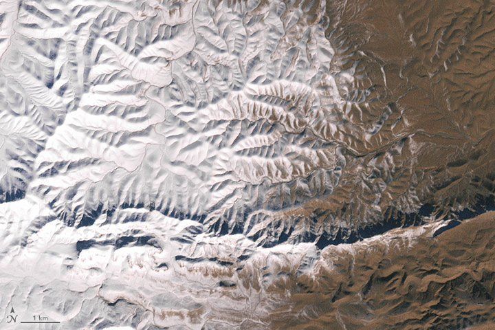 NASA опубликовало спутниковое фото заснеженной Сахары (фото)