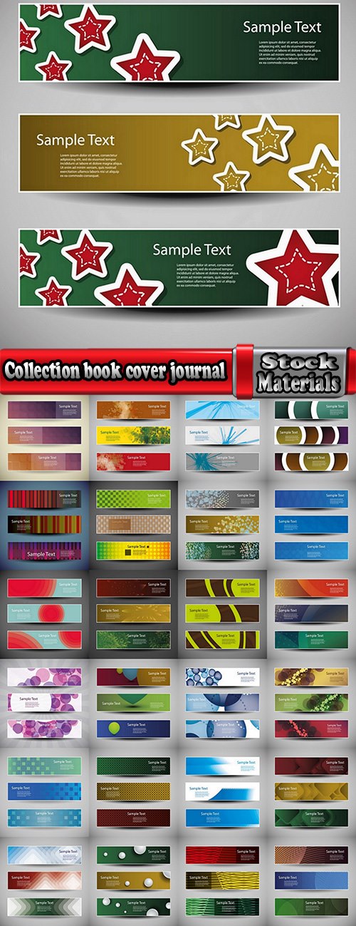 Collection book cover journal notebook flyer card business card banner vector image 44-25 EPS