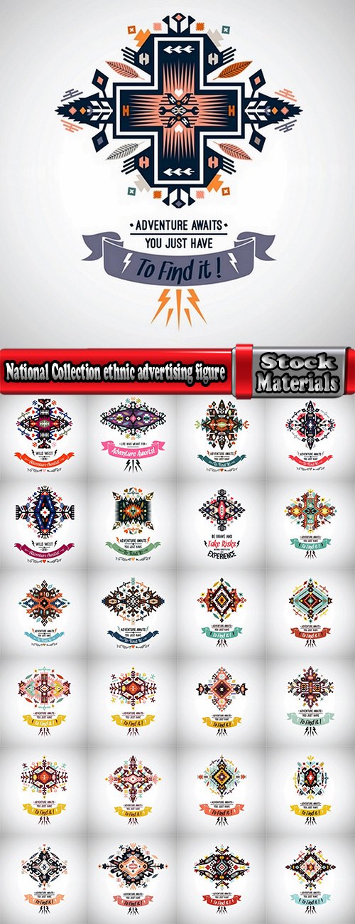 National Collection ethnic advertising figure for clothes and things 25 EPS
