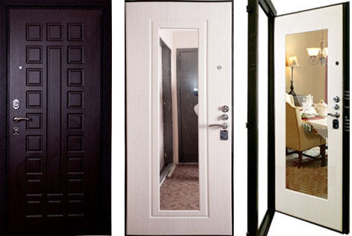 Входная дверь с зеркалом внутри металлическая и деревянная, фото и отзывы о таких изделиях