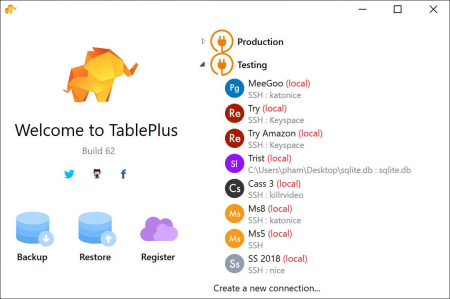 TablePlus 1.0 Build 90