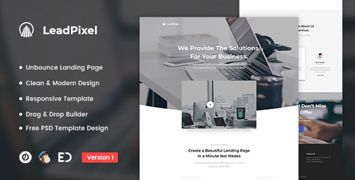 ThemeForest - LeadPixel v1.0 - Agency Unbounce Landing Page Template - 22543155