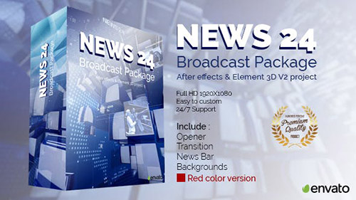 News 24 Broadcast Package 19152519 - Project for After Effects (Videohive)