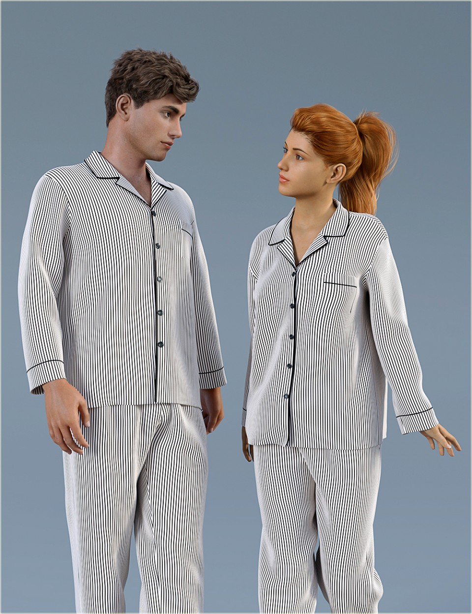 dForce H&C Pajamas Set for Genesis 8