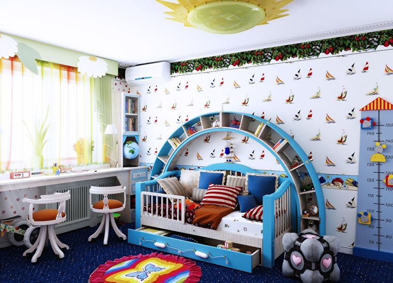 Дизайн детской комнаты для разнополых детей (52 фото)
