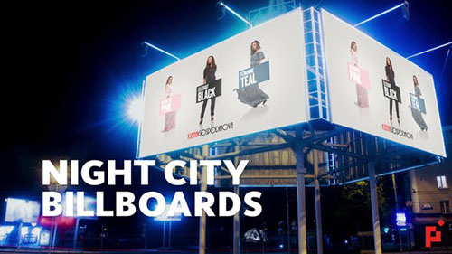 Night Billboard Mockup - After Effects & Premiere Pro Templates (Videohive)