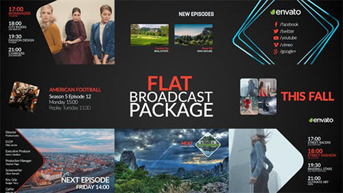 Flat Broadcast Package - Project for After Effects (Videohive)