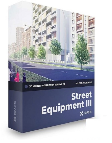 CGAxis Street Equipment III 3D Models Collection Volume 113
