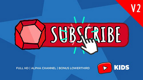 Youtube KIDS Subscribe Button - Project for After Effects (Videohive)