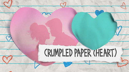 Crumpled Paper (Heart) - Project for After Effects (Videohive)