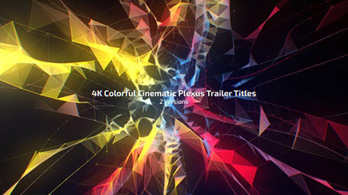 4K Colorful Cinematic Plexus Trailer Titles (2 Versions) - Project for After Effects (Videohive)