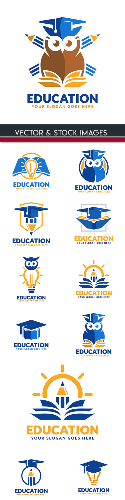 School education creative logos design 26