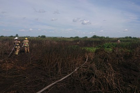 В Харьковской области на полигоне горят торфяники