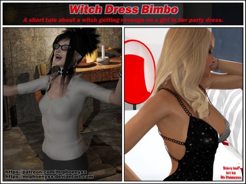 Phoenyxx - Witch Dress Bimbo - Breasts expansion 3d comic