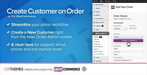 CodeCanyon - Create Customer on Order for WooCommerce v1.36 - 6395319