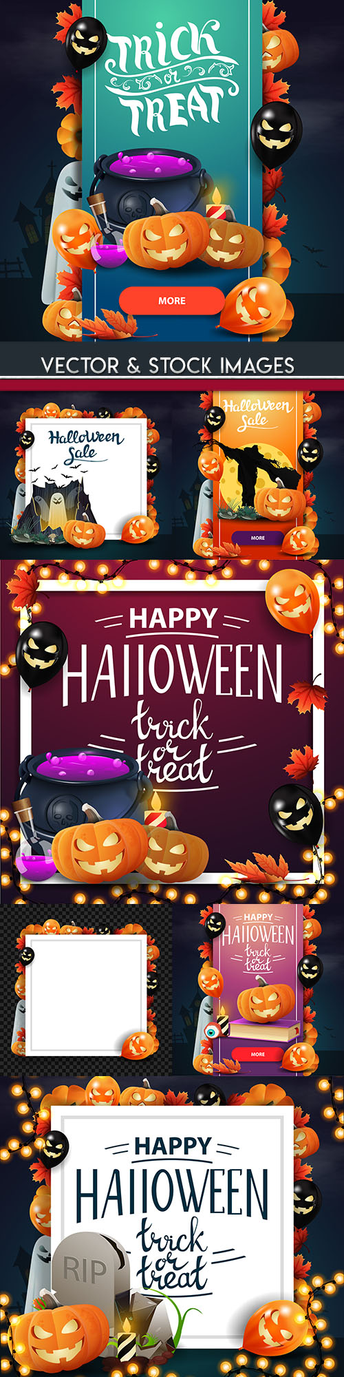 Happy Halloween holiday illustration collection 29