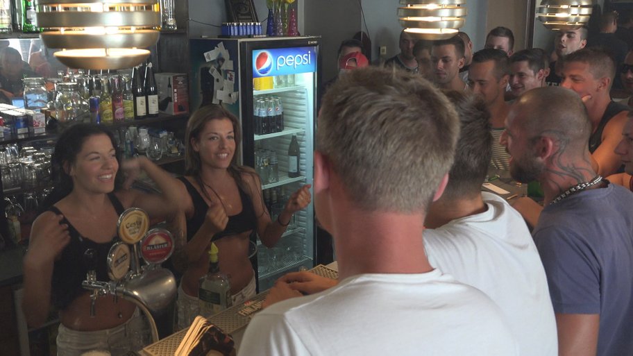 Evelin and Silvie - Orgy Sex With Two Barmaid