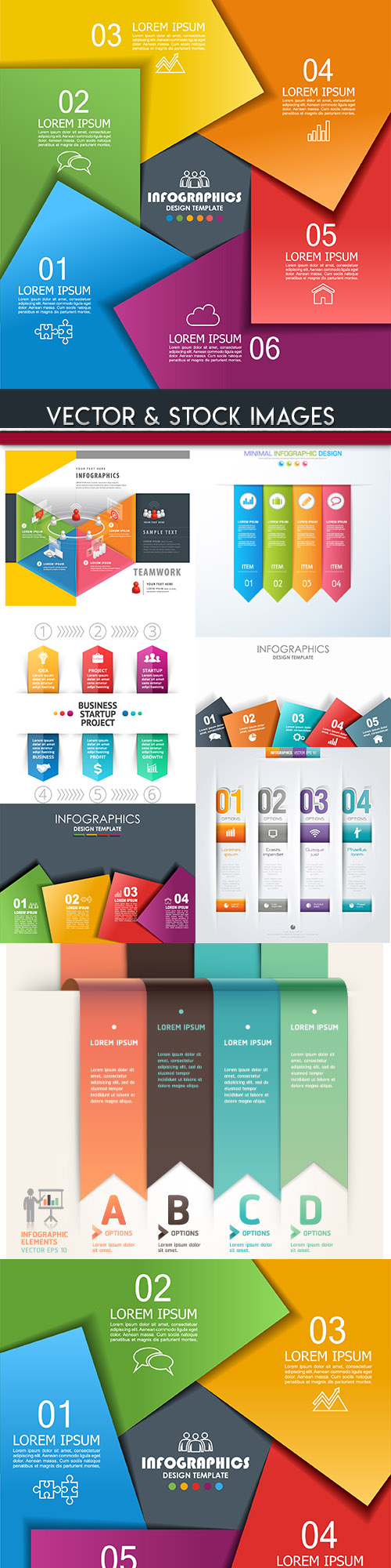 Business infographics options elements collection 97