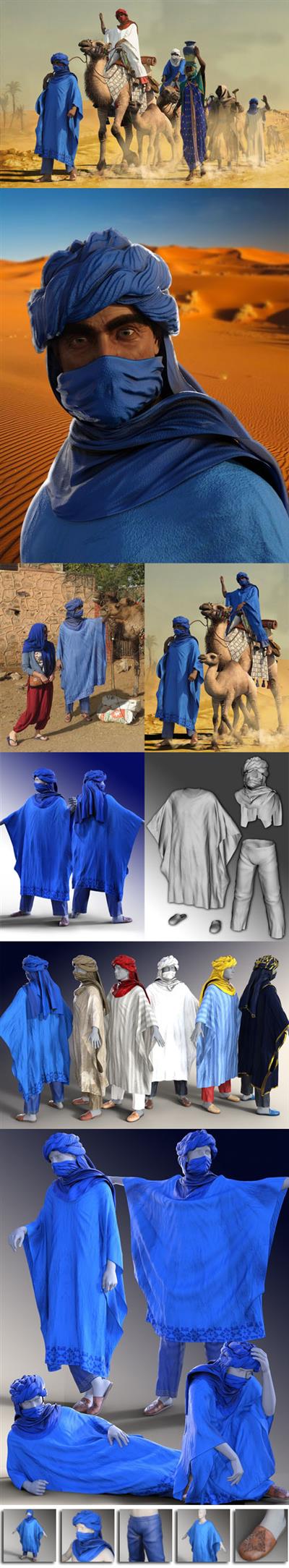 DAZ3D   dForce Moroccan Blue Man Outfit for Genesis 8 Male(s)