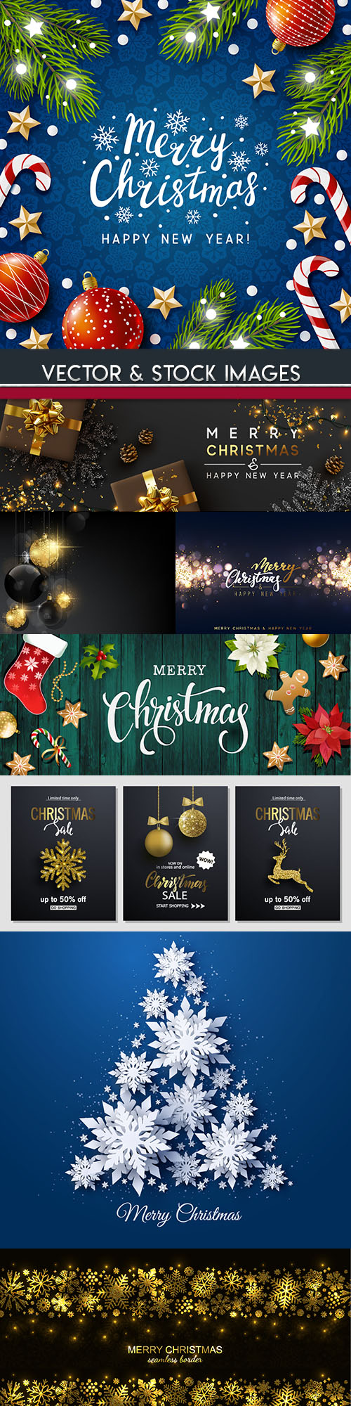 New Year and Christmas decorative illustration 3