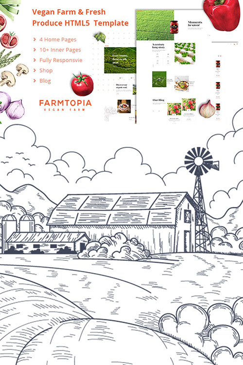 Farmtopia HTML5 Website Template 85243