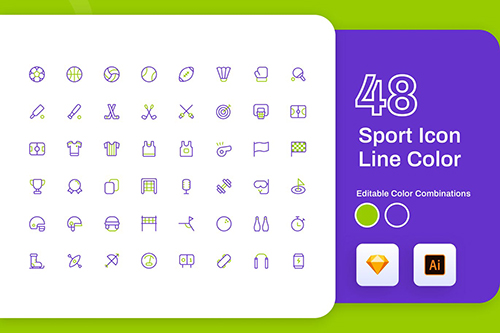 Sport Icon Line Color
