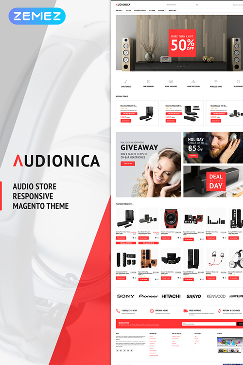 Audionica - Audio Shop Magento Theme 62092