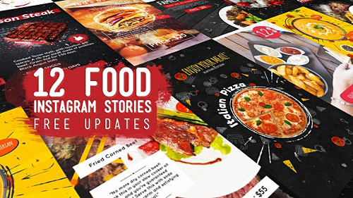 VIDEOHIVE Food Instagram Stories Pack 23022716