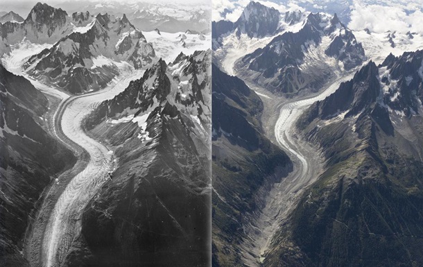 Фото с разницей в сто лет показали таяние ледников