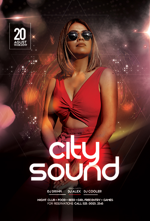 City Sound PSD Flyer Template